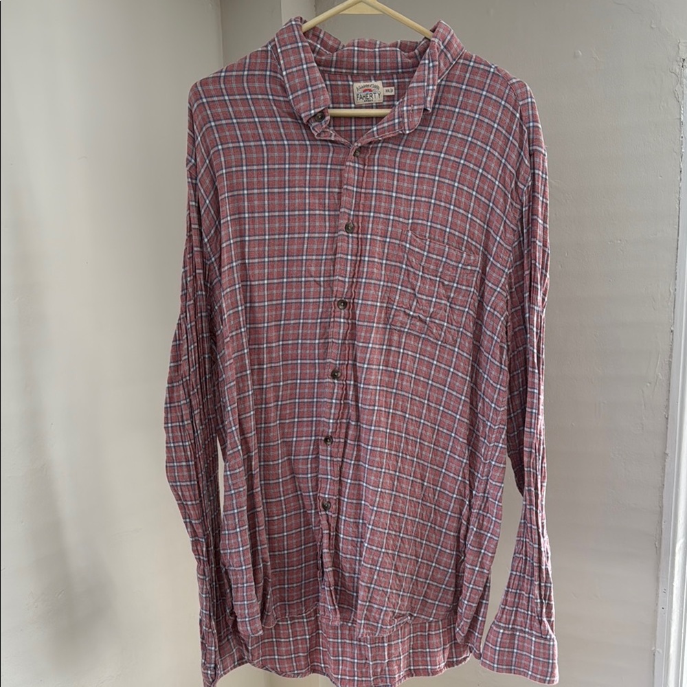 Faherty Flannel Plaid Button Down Shirt